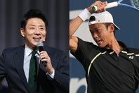 松岡氏（左）がSNSで坂本（右）のプレーに自信が溢れていたと熱く綴った。写真：滝川敏之、（C）Getty Images