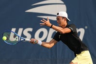 “錦織の四大大会最後の相手”の看板を背負った坂本怜だが、それをプレッシャーに感じることなく、自信として全米オープン本戦１回戦を戦った。(C)Getty Images