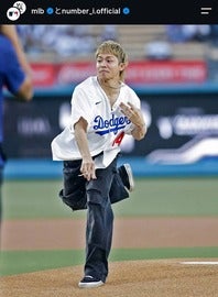 見事なピッチングを披露した岸さん。写真：MLB公式インスタグラム（@mlb）より