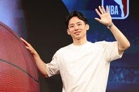 『NBA docomo』の新アンバサダーに就任した河村が、公開インタビューで３年目の決意を語った。写真：梅月智史（THE DIGEST写真部）