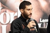 試合後の記者会見に臨んだメンデス。写真：永島裕基