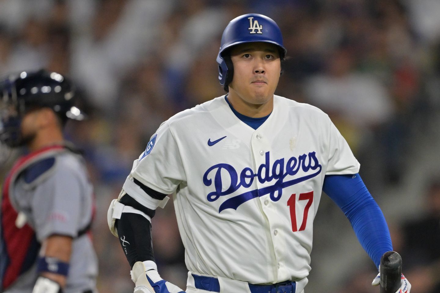 今季初の４三振を喫した大谷。チームは延長戦の末に逆転負けを喫した。(C) Getty Images