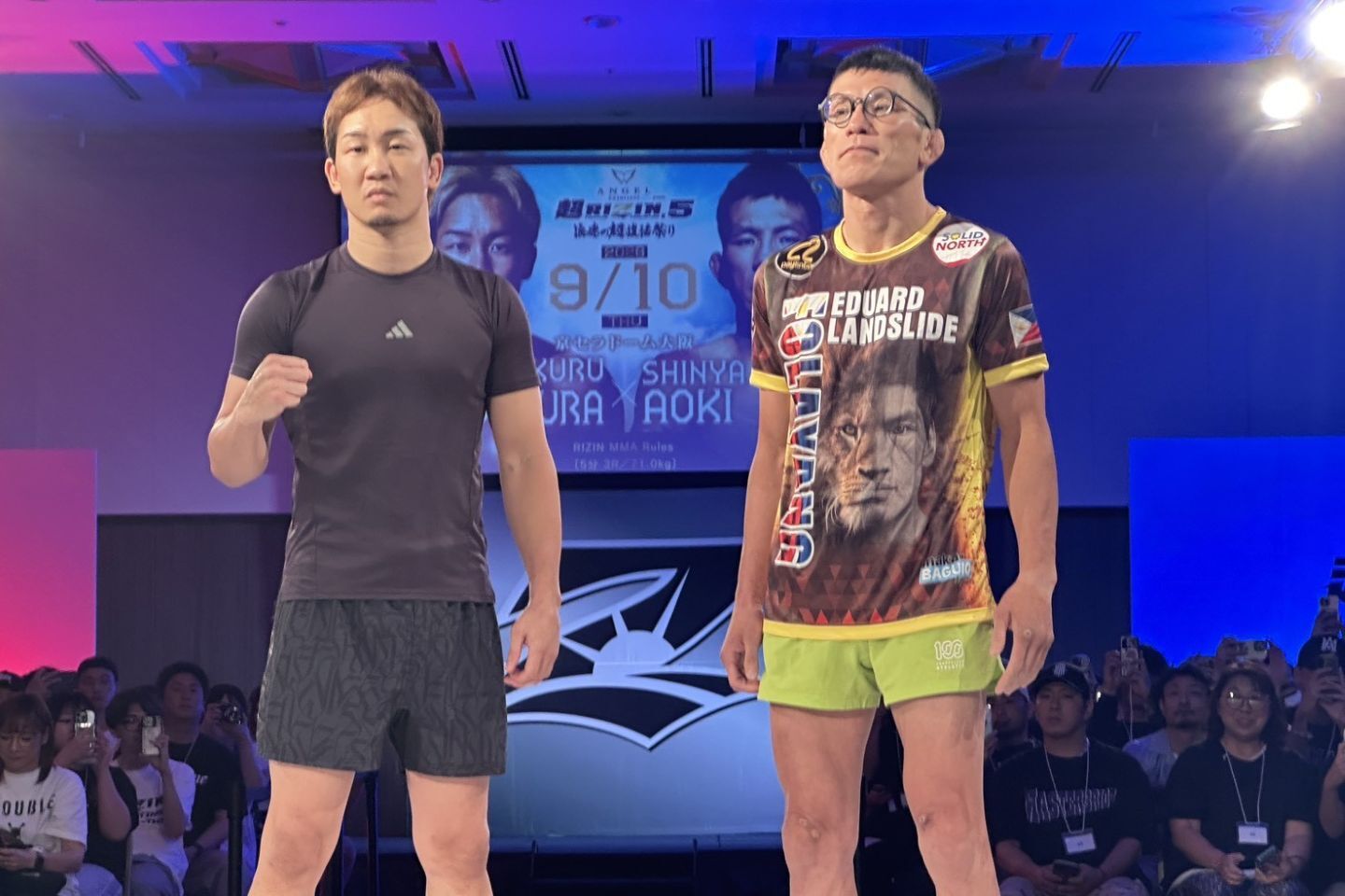 『超RIZIN.5』での対戦が決まった朝倉未来（左）と青木真也（右）。写真：橋本宗洋