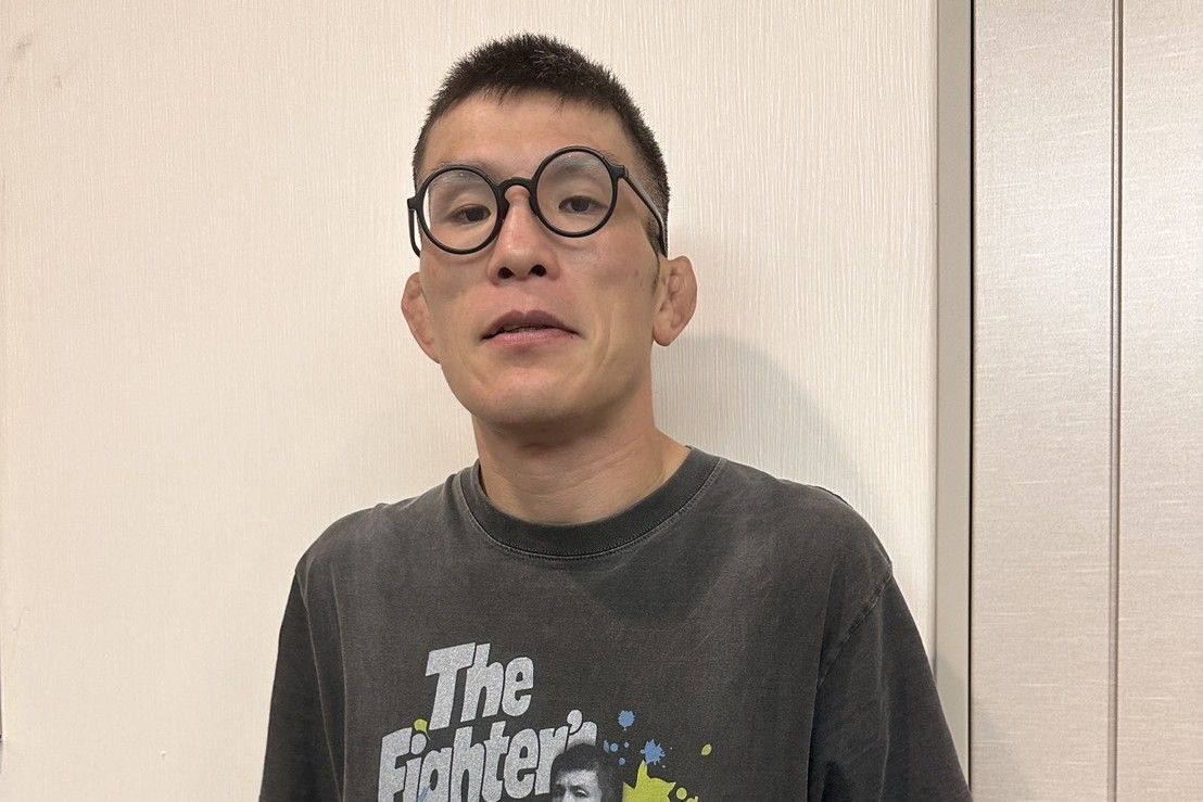 朝倉戦を前に心境を語った青木。はたして、勝負の結末はいかに…。写真：橋本宗洋