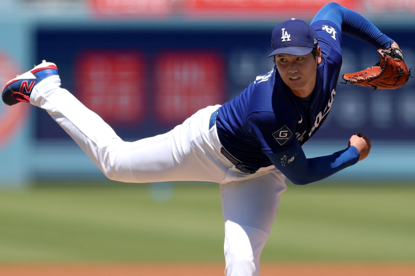 日本時間８日のレッズ戦からスタメン復帰が見込まれるドジャースの大谷。(C)Getty Images
