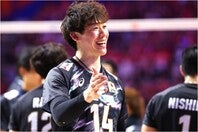 バレーボール男子日本代表の石川祐希。写真：梅月智史（THE DIGEST写真部）