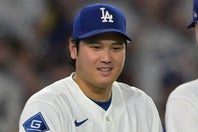 ５試合ぶりに「１番・指名打者」でスタメン出場したドジャースの大谷翔平。（C）Getty Images