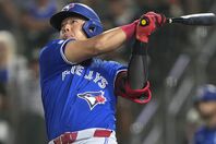 今季29号本塁打を放ったブルージェイズの岡本。(C)Getty Images