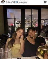 常松広太郎が公開した結婚記念ショット。写真：本人のSNS投稿（＠ k_2nema2）