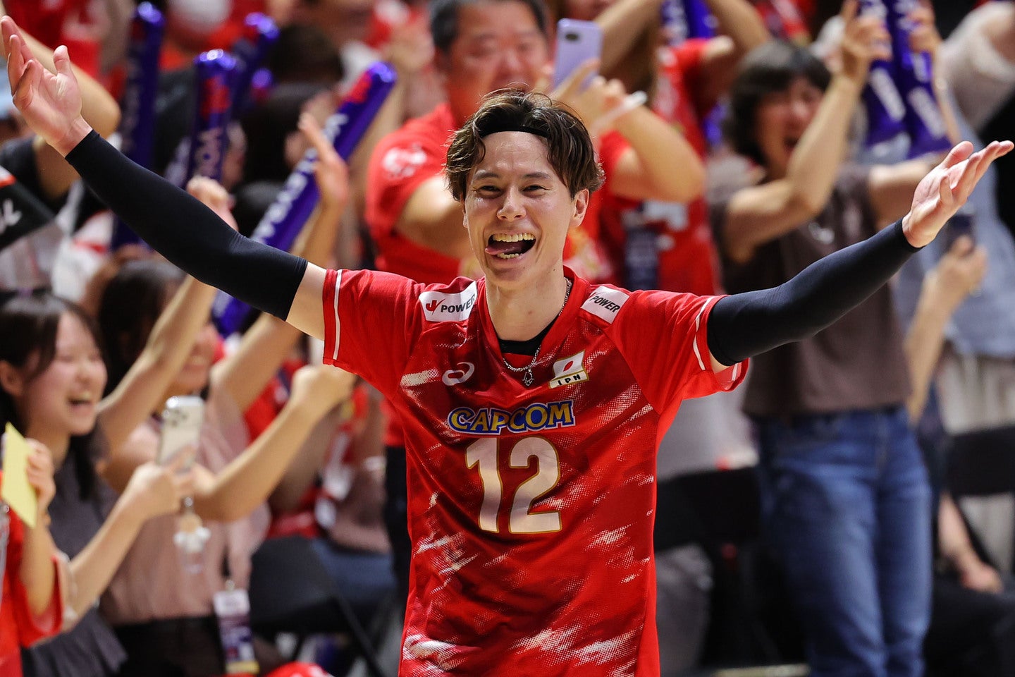 男子バレーボール日本代表の髙橋藍。写真：梅月智史（THE DIGEST写真部）
