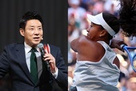 松岡氏（左）がルバキナ戦を含む大坂（右）の全米OPでの奮闘を熱く振り返った。写真：滝川敏之、（C）Getty Images