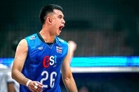 男子バレーのタイ代表が３連勝。決勝T進出を決めた。(C)Volleyball World