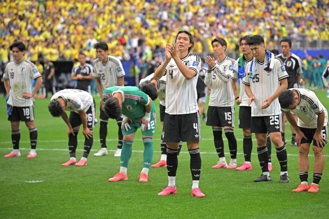 北中米W杯のベスト32で敗退した日本代表。写真：金子拓弥（THE DIGEST写真部／JMPA代表撮影）