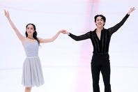 NHK杯の出場が決まった櫛田育良・島田高志郎組。写真：西村尚己/アフロスポーツ