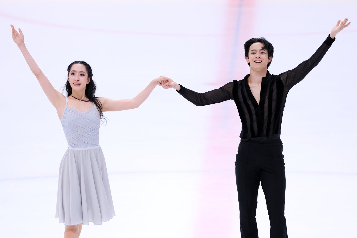 NHK杯の出場が決まった櫛田育良・島田高志郎組。写真：西村尚己/アフロスポーツ