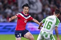 CLベティス戦で公式戦５試合連続ゴールとなる先制点を挙げた上田。(C) Getty Images
