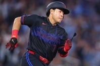 オリオールズ戦でソロホームランを放ったブルージェイズの岡本。(C)Getty Images