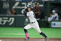 KOBE CHIBEN戦に１番・ショートでスタメン出場し、猛打賞をマークした高校野球女子選抜の福田。写真：金子拓弥（THE DIGEST写真部）