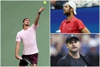 全米OP準決勝でズベレフ（左）と対戦したハチャノフ（右上）は、多すぎるボール突きについて苛立ちを口にした。ロディック氏（右下）もルール変更を提案している。（C）Getty Images