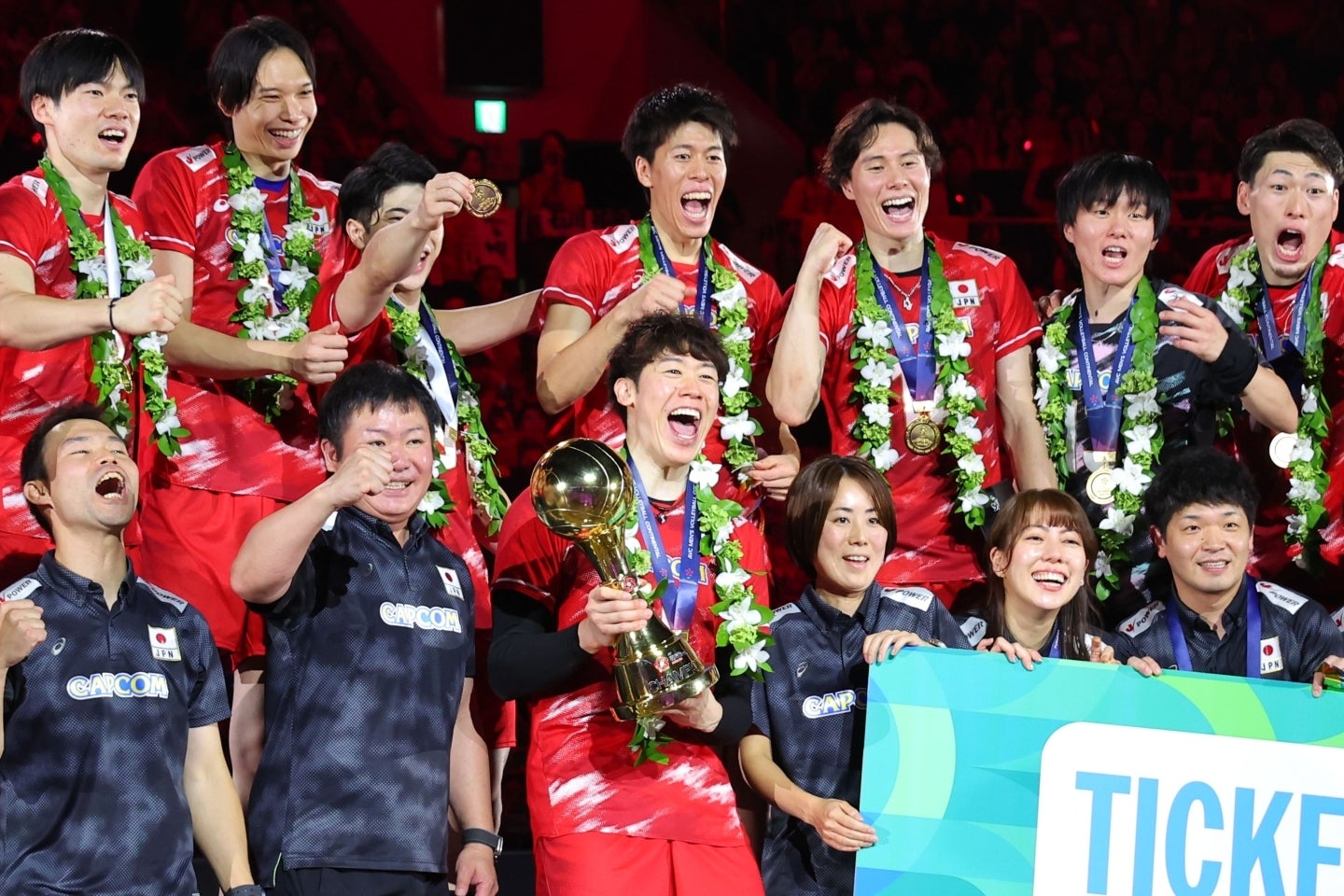 バレーボール男子日本代表が、ロサンゼルス五輪の出場権をつかみ取った。写真：梅月智史（THE DIGEST写真部）