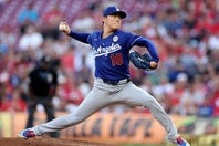 今季14勝目を挙げたドジャースの山本由伸。(C) Getty Images