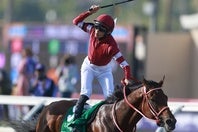 米国のジョッキークラブGCに挑戦する日本のフォーエバーヤング。(C)Getty Images