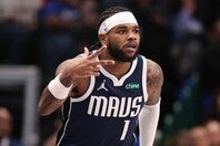 マブズで２年半、ドンチッチとともにプレーしたハーディー。レイカーズでの再会を喜ぶ。(C)Getty Images
