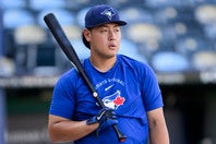 ブルージェイズの岡本和真。（C）Getty Images