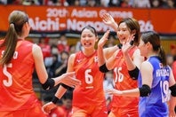 格下のインドネシアに冷や汗勝利した女子バレー日本代表。（C)AINAGOC