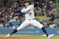 ジャイアンツ戦で６回２失点だったドジャースのグラスノー。(C)Getty Images