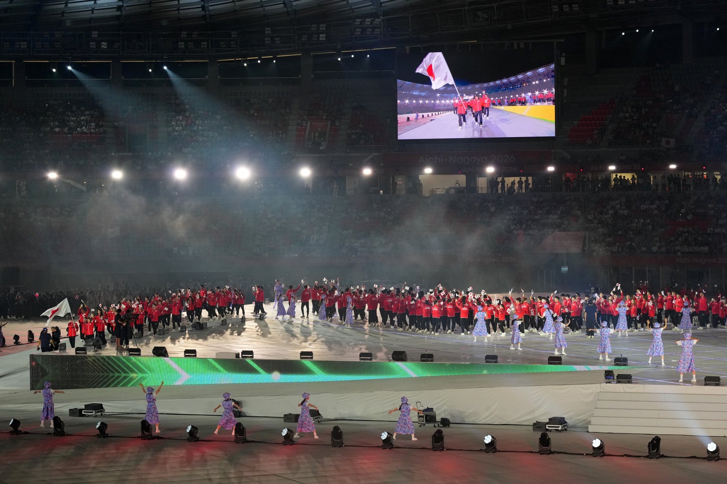 パロマ瑞穂スタジアムで行なわれた開会式の様子。写真：梅月智史（THEDIGEST写真部）
