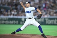 高校野球女子選抜戦で９回を投げ切ったKOBE CHIBENのイチロー氏。写真：金子拓弥（THE DIGEST写真部）