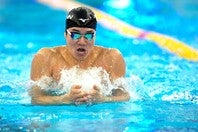 競泳ニッポンの主将・松下知之。アジア大会初のメダルを獲得した。(C)Getty Images