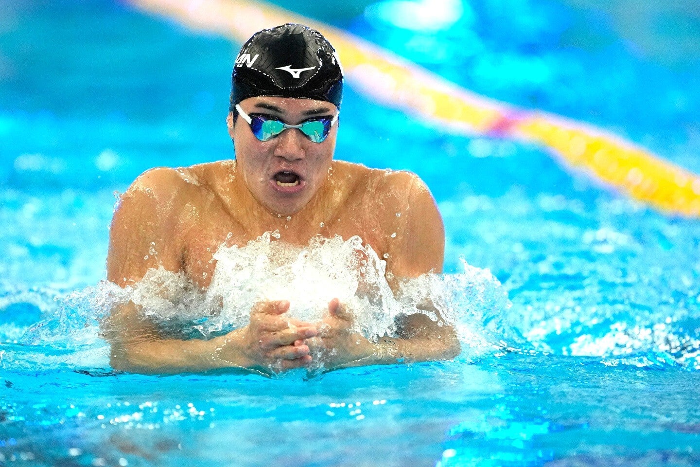 競泳ニッポンの主将・松下知之。アジア大会初のメダルを獲得した。(C)Getty Images