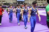 体操団体予選で２番手につけた日本。写真：梅月智史（THE DIGEST写真部）