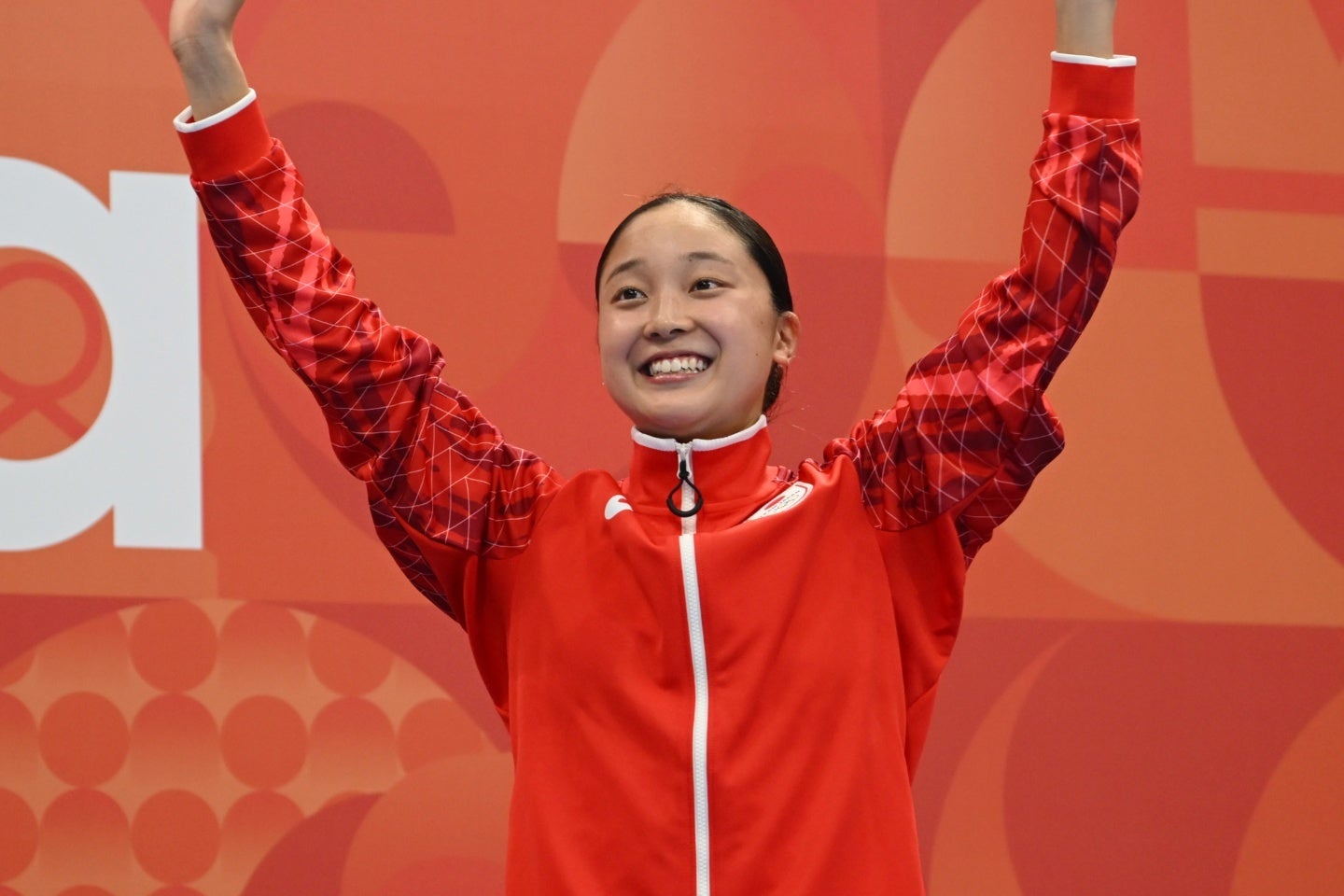 19歳の成田。200m背泳ぎで予選通過した。(C)Getty Images