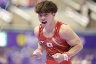つり輪で会心の演技を披露した金田。写真：梅月智史（THE DIGEST写真部）