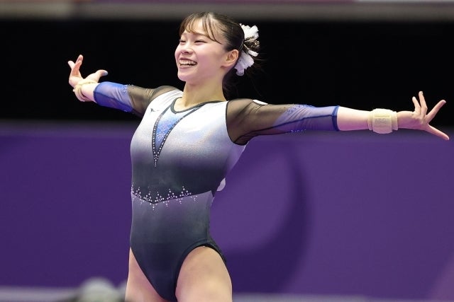 女子個人総合を日本勢で初めて制した杉原。写真：梅月智史（THE DIGEST写真部）