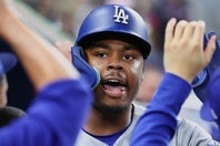 大谷翔平の復帰に伴って3Aに降格した21歳の超有望株デポーラ。ドジャースでは11試合に出場して打率.323、１本塁打、７打点、OPS.1081と活躍していた。(C)Getty Images