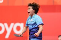 第５試合で松島は世界15位の温瑞博に挑んだ。写真：梅月智史（THE DIGEST写真部）