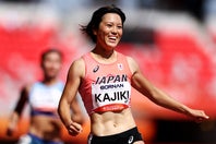 女子七種競技に出場している梶木。(C)Getty Images