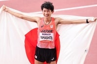 男子マラソンを制した山下。写真：梅月智史（THE DIGEST写真部）
