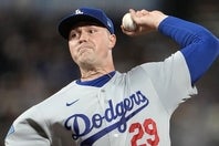 ドジャースの先発スクーバルが圧巻投球。７回75球、10奪三振、無失点と抜群の内容を披露した。(C)Getty Images