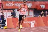 男子400m決勝に出場した中島。写真：梅月智史（THE DIGEST写真部）