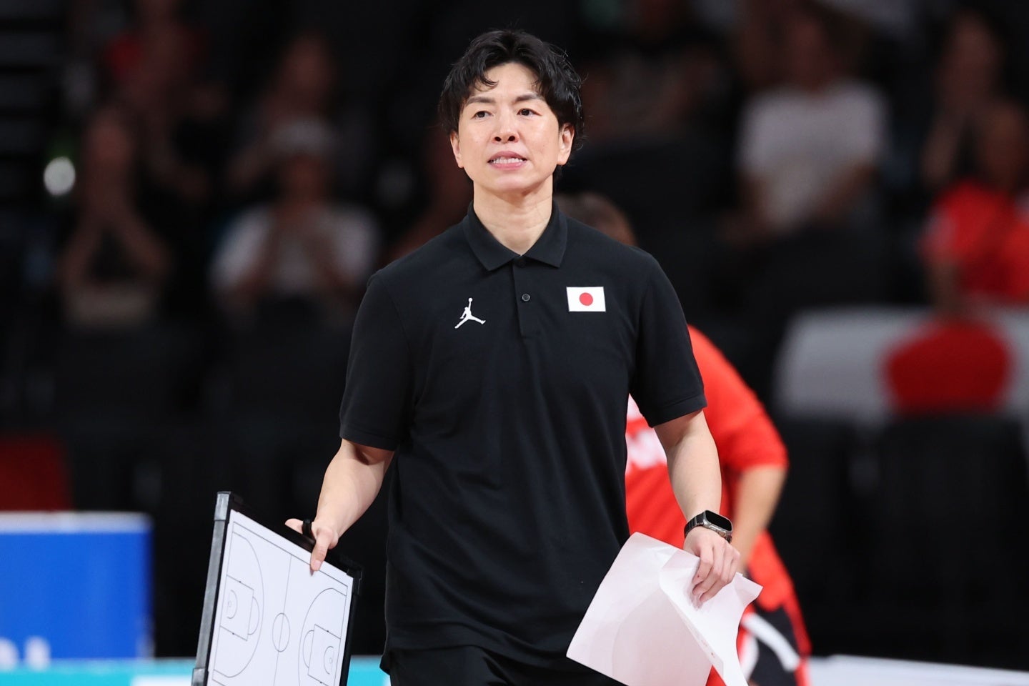 女子バスケットボール日本代表を率いる大神雄子ヘッドコーチ。写真：梅月智史（THE DIGEST写真部）