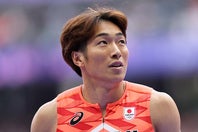 男子110メートル障害の予選１組で転倒した泉谷、途中棄権となった。(C)Getty Images