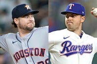 昨季ヤクルトに所属していたランバート（左）と昨季の球宴投手ゴア（右）がPS進出をかけて最終戦に先発登板する。(C) Getty Images