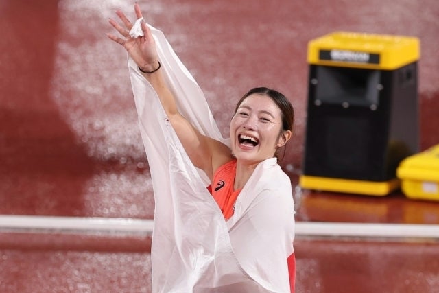 女子100mHを制した福部。写真：梅月智史（THE DIGEST写真部）