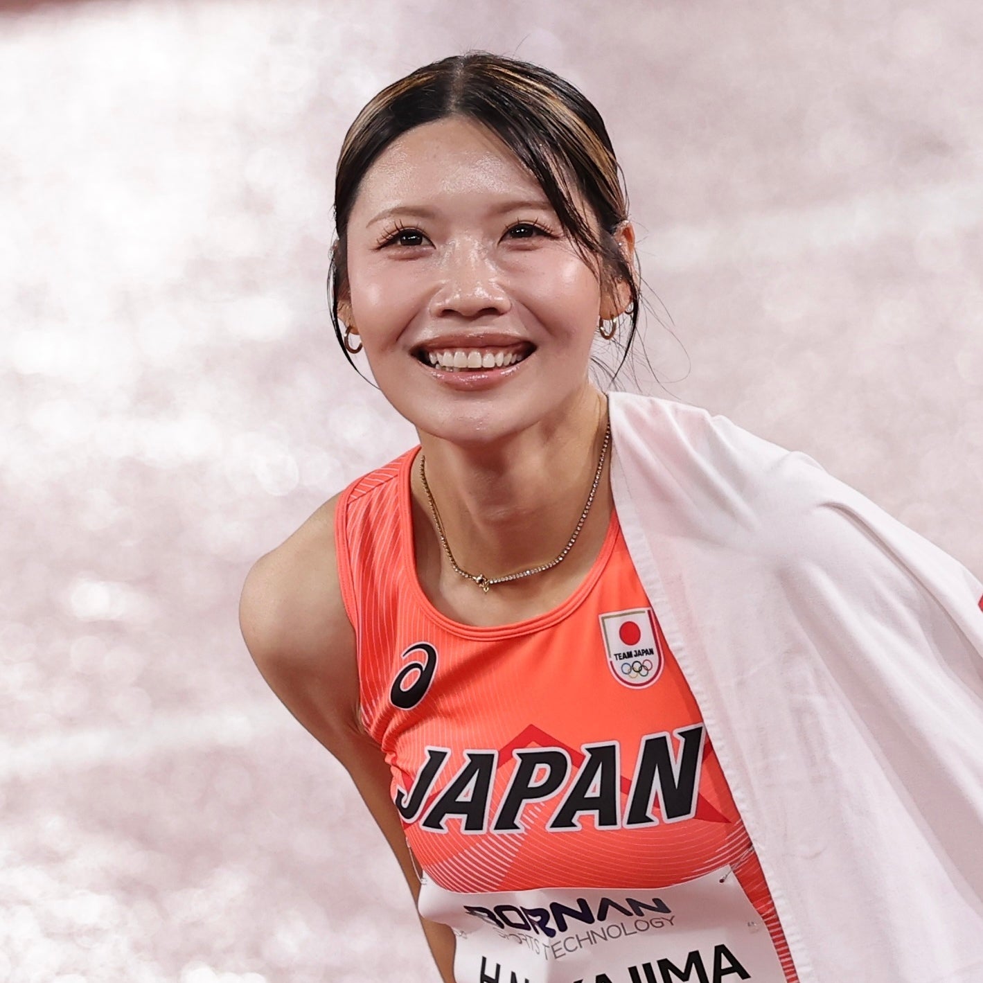 女子100メートル障害で銀メダルを獲得した中島ひとみ。写真：梅月智史（THEDIGEST写真部）