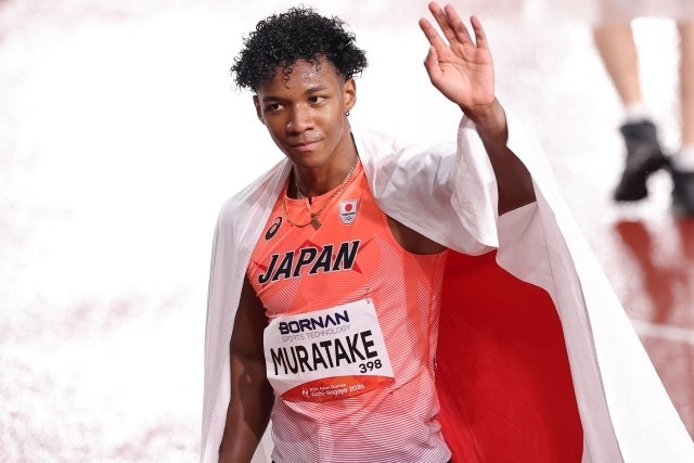 男子110mHで２位に終わった村竹。写真：梅月智史（THE DIGEST写真部）